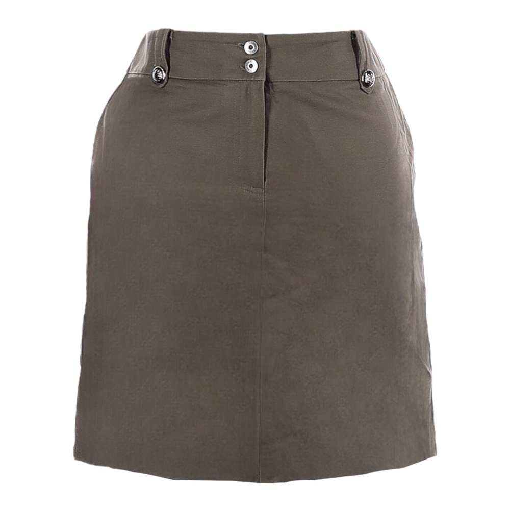 Tristan Cotton Taupe Classic Preppy Mini Pencil Skirt Size 14